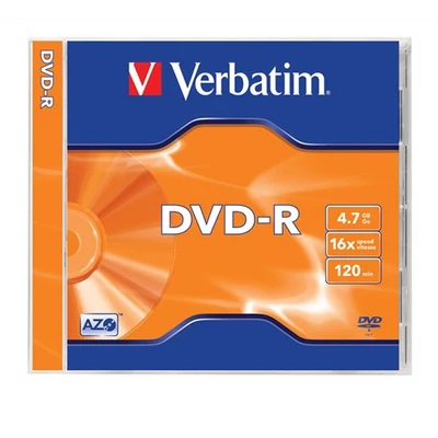 DVD-R VERBATIM 4,7 GB, 16x, normál tokban