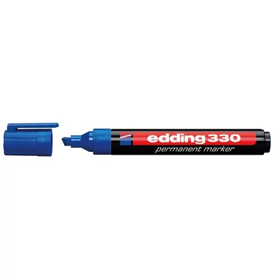 Edding 330 vágott hegyű permanent marker kék 01