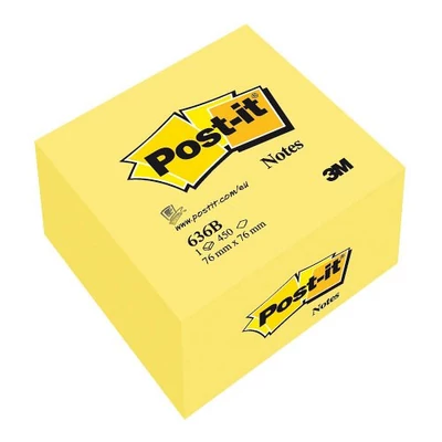 Post-it 636B 76x76mm 450lap pasztellsárga