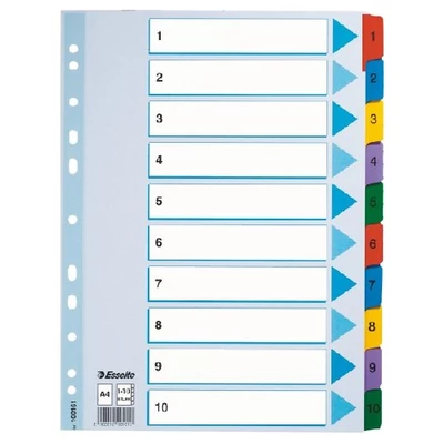 Regiszter  A4 Mylar ESSELTE 1-10
