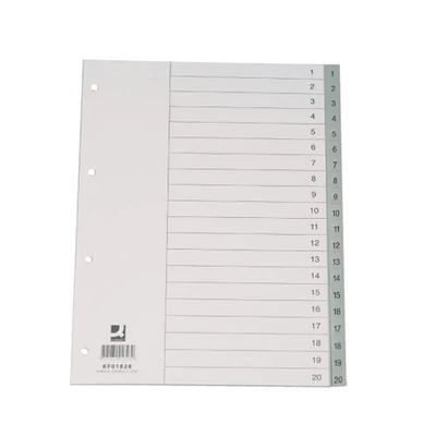 Regiszter A/4 1-31 szürke PP maxi