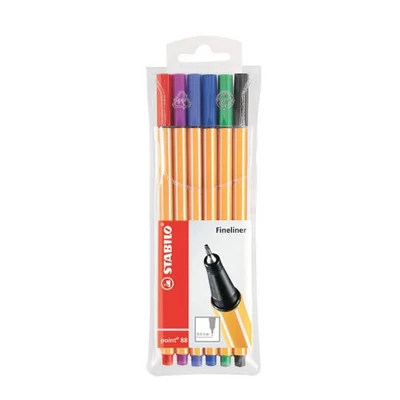 Tűfilc klt. 6db-os Stabilo Point 88 886 0,4 mm